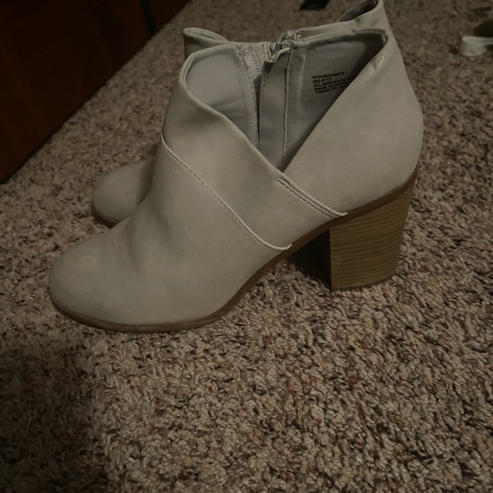 A.n.a booties. Memory foam bottom with a heel.